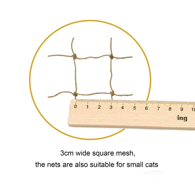 6m×3m stone cat safety net extreme tear proof and bite resistant 30mm mesh size 6