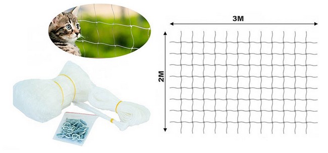 s 3m×2m transparent cat net for balcony and window nylon cat safety net outdoor cat protection net 6b