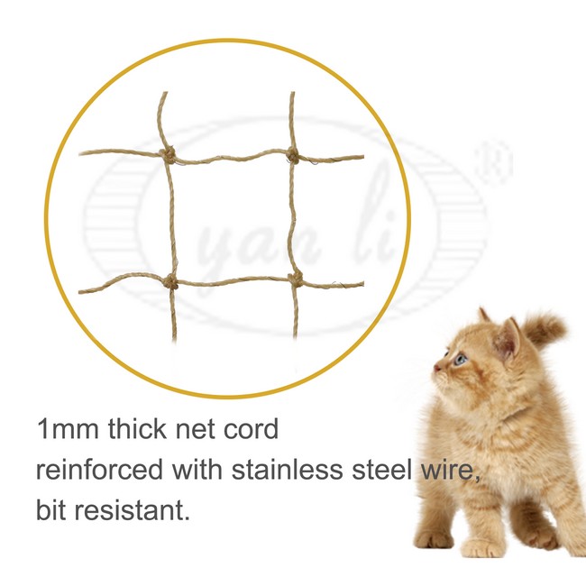 10m×4m stone cat safety net extreme tear proof and bite resistant 30mm mesh size 7