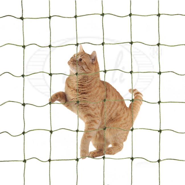 4m×3m olive cat safety net extreme tear proof and bite resistant 30mm mesh size 6a
